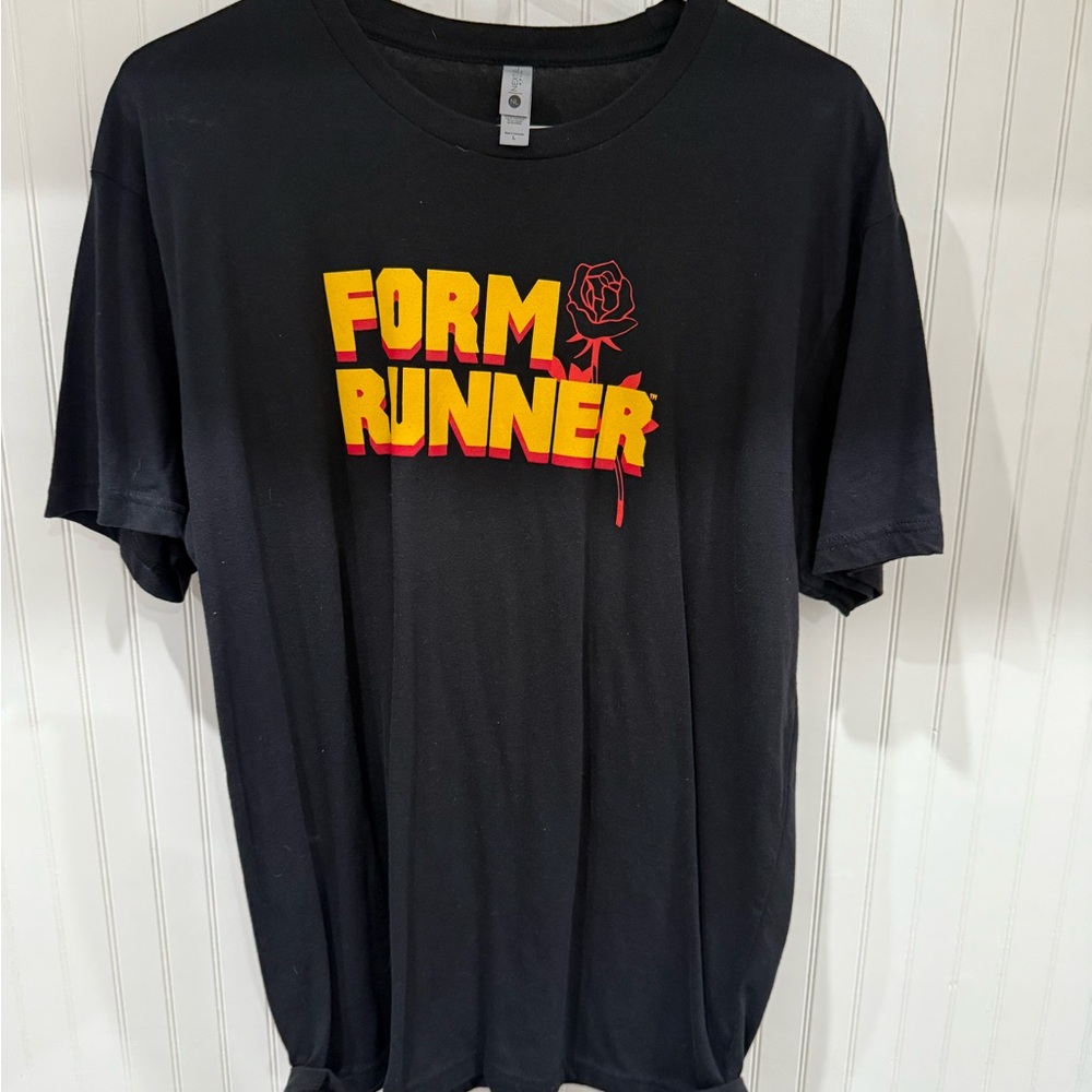 Next Level Apparel Black Tee with Red and Yellow Graphic